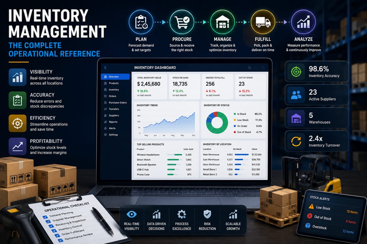 Inventory management reference showing operational patterns for multi-channel ecommerce brands