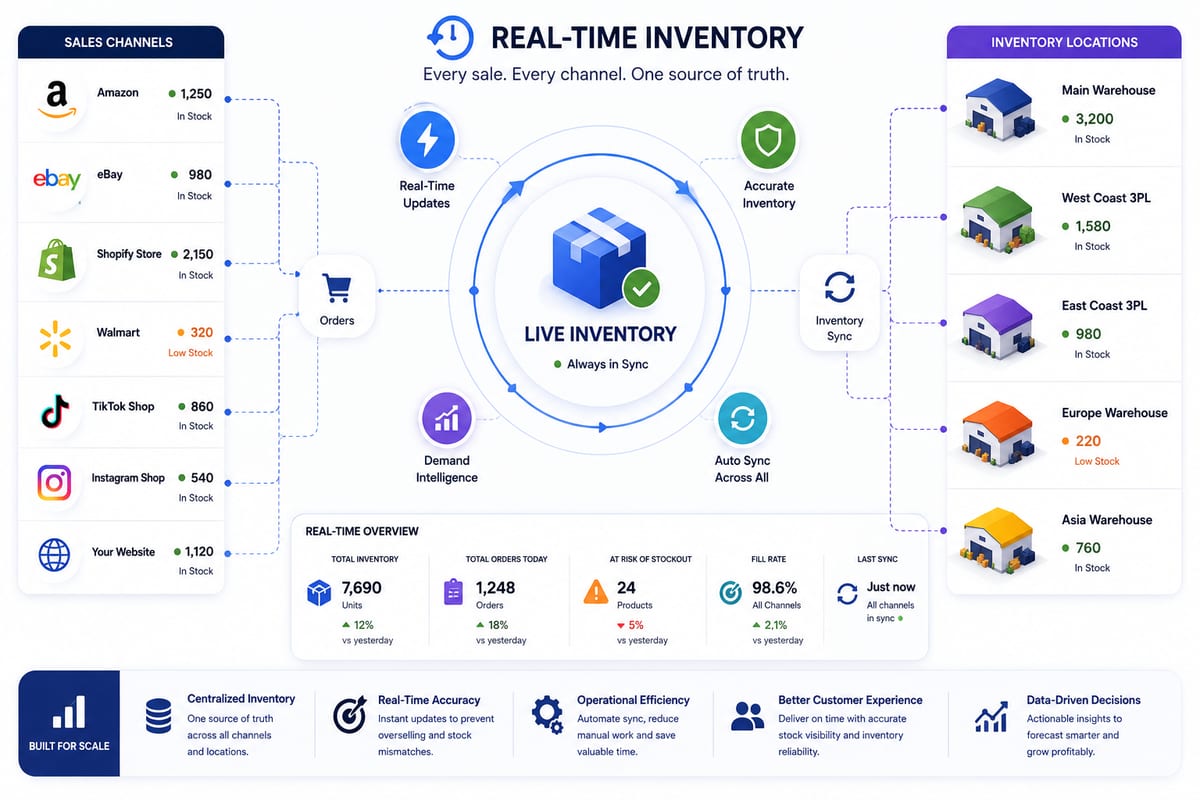 Real Time Inventory Management at Multi-Channel Scale